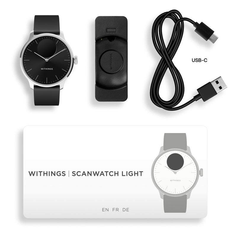 Withings ScanWatch Light Health Hybrid Smart Watch 37mm Black