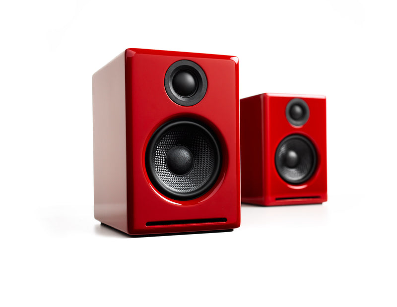 Audioengine A2+ Wireless Bluetooth Powered Speakers (Hi-Gloss Red)