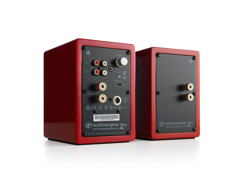 Audioengine A2+ Wireless Bluetooth Powered Speakers (Hi-Gloss Red)