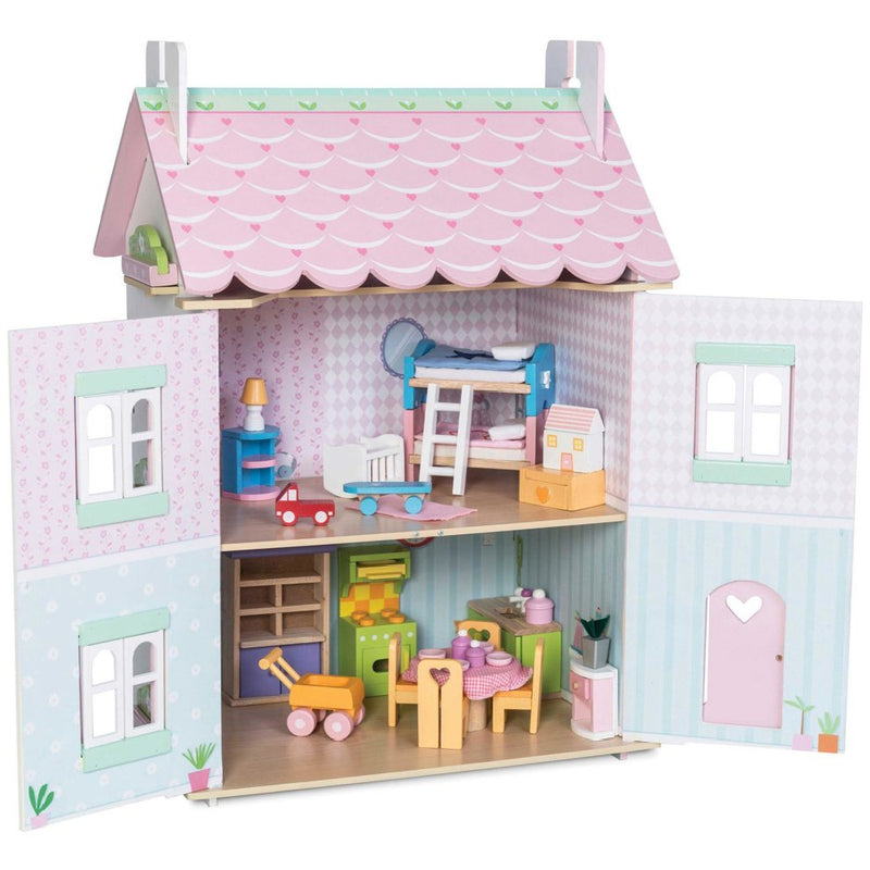 Le Toy Van Sweetheart Cottage Wooden Dolls House with Furniture 3 years+