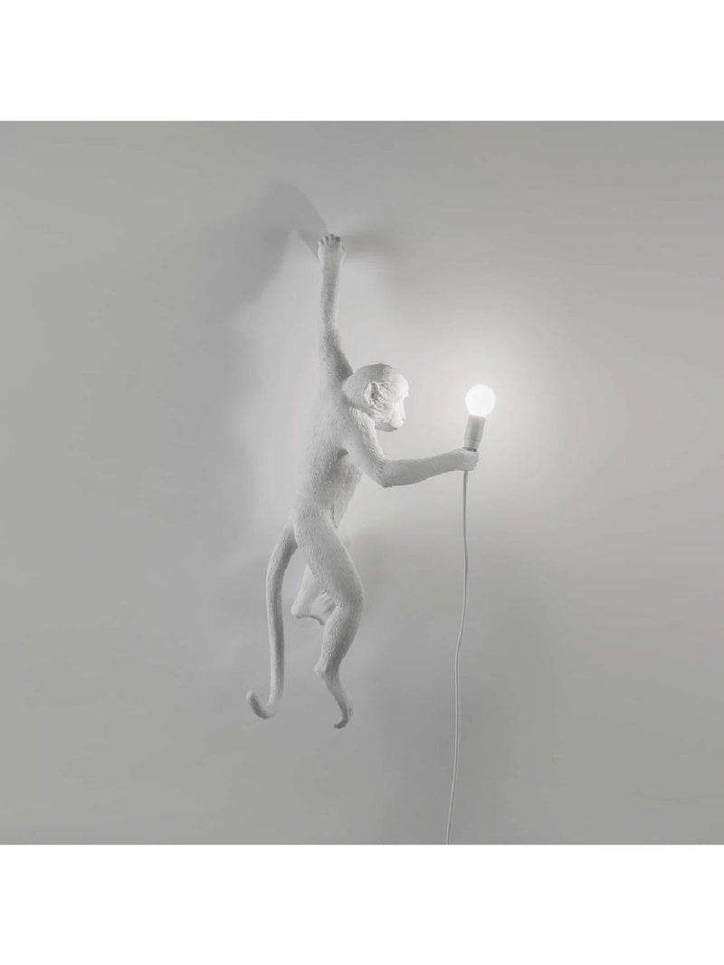 Seletti Monkey Lamp Wall Hanging Left Hand (White)