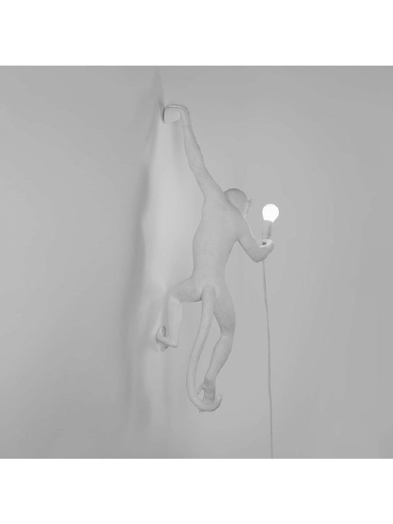 Seletti Monkey Lamp Wall Hanging Left Hand (White)