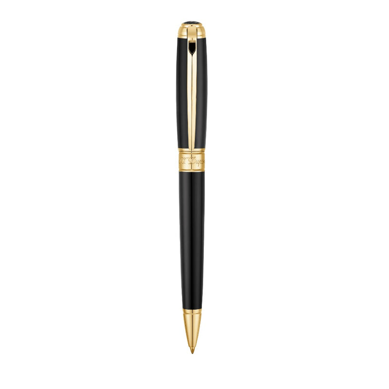 S.T. Dupont Line D Ballpoint Pen - Black and Gold