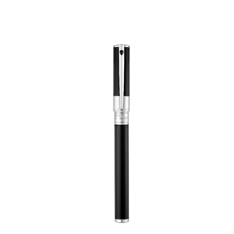 S.T. Dupont D-Initial Rollerball Pen - Black & Chrome