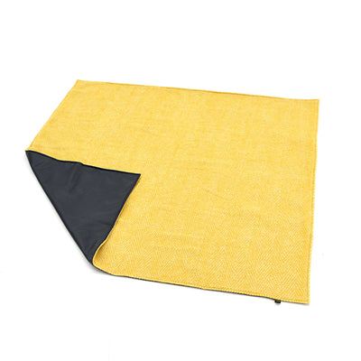 Tweedmill Eventer Large Pure New Wool Picnic Blanket 137 x 170cm (Beehive Yellow and Grey)