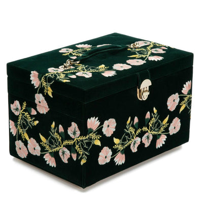 WOLF 393012 Zoe Large Jewellery Case Forest Green
