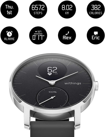 Withings Steel HR Hybrid Smartwatch 36mm (Black)