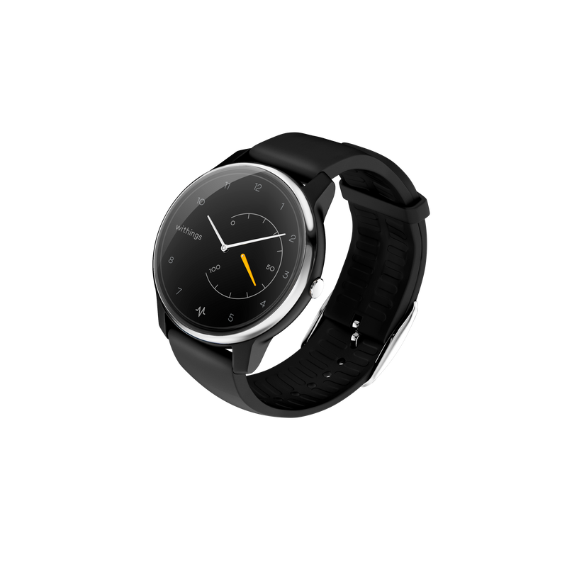 Withings Move ECG Activity and Sleep Watch with ECG Monitor 38mm (Black and Yellow)