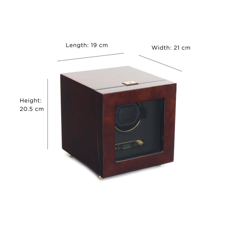 WOLF Savoy 454410 - Single Watch Winder (Burl)