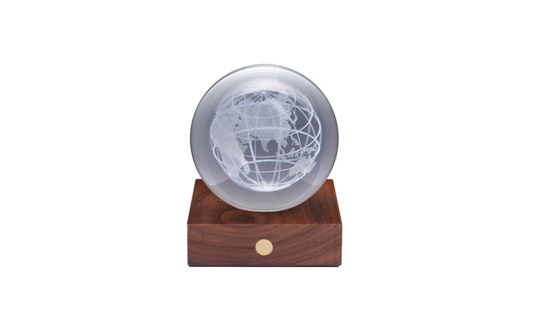 Gingko Amber Crystal Light World Globe