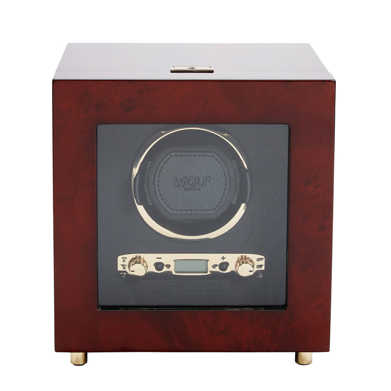 WOLF Savoy 454410 - Single Watch Winder (Burl)