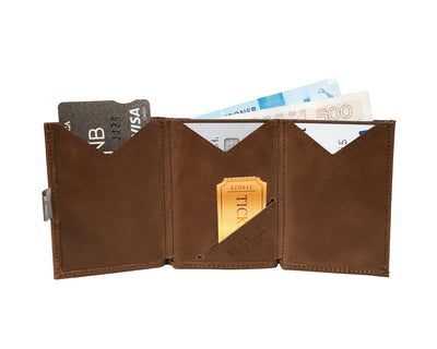 Exentri Tri-Fold Wallet - Hazelnut