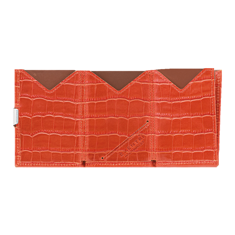 Exentri Tri-Fold Multiwallet - Caiman Orange