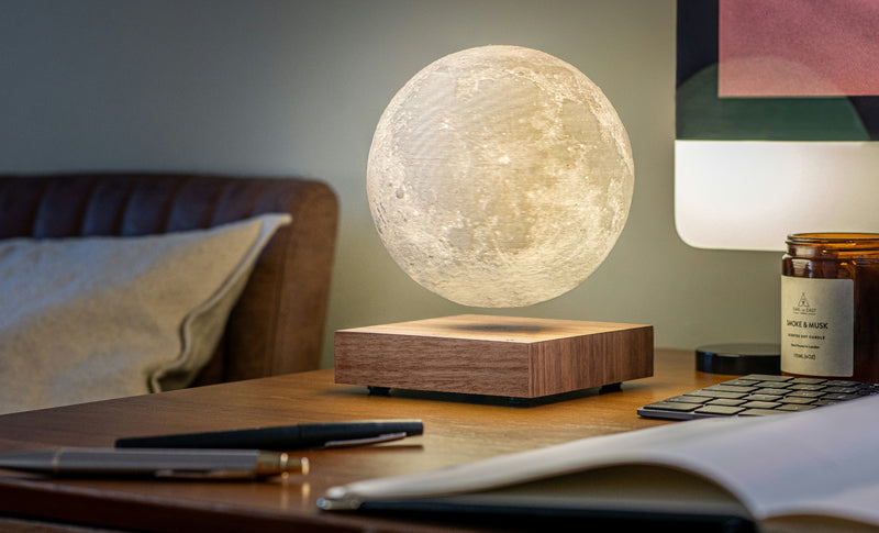 Gingko Smart Moon Lamp Walnut Wood