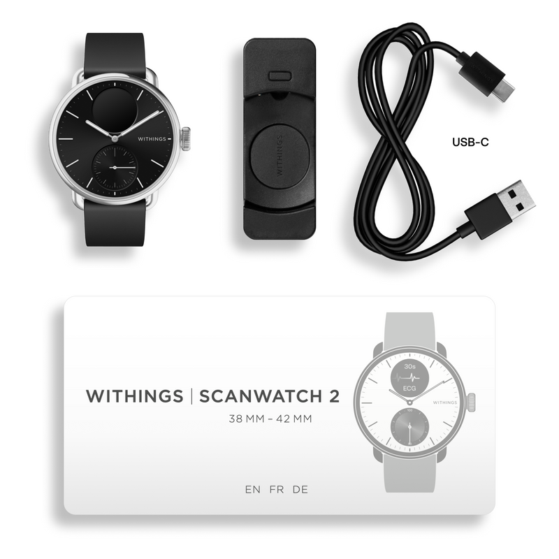 Withings ScanWatch 2 Heart Health Hybrid Smart Watch 42mm Black