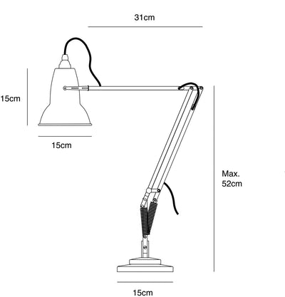 Anglepoise Original 1227™ Desk Lamp (Linen White)