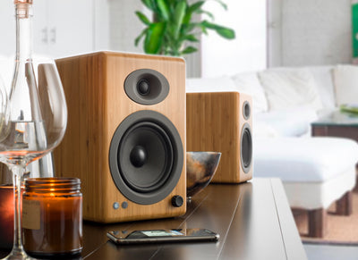 Audioengine A5+ Wireless Bluetooth Powered Speakers (Solid Bamboo)