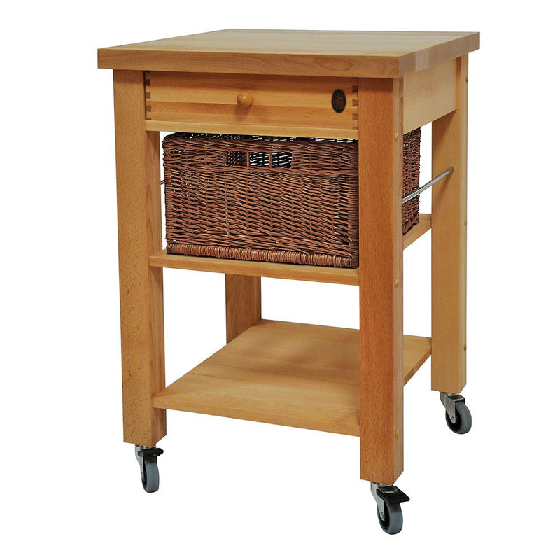 Eddingtons Lambourn Single Drawer Wooden Trolley with One Basket 60cm (Deliv. up to 28-day)