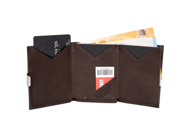 Exentri Tri-Fold Wallet - Coffee