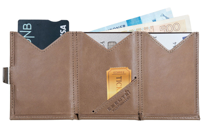 Exentri Tri-Fold Multiwallet - Camel