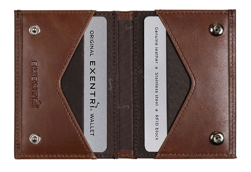 Exentri Bi-Fold Miniwallet - Hazelnut Brown