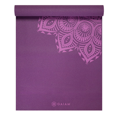 Gaiam Yoga Mat 6mm Purple Mandala