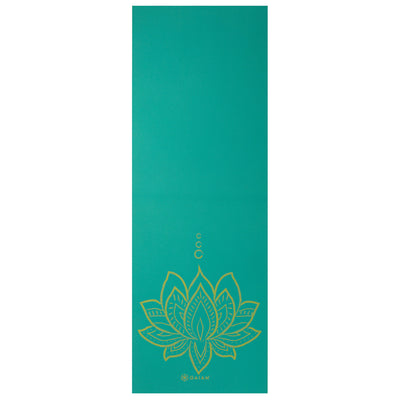 Gaiam Reversible Yoga Mat 6mm Turquoise Lotus