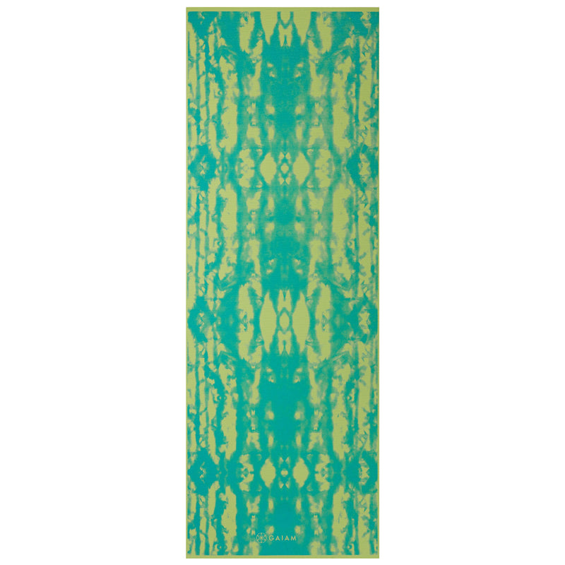 Gaiam Reversible Yoga Mat 6mm Turquoise Lotus