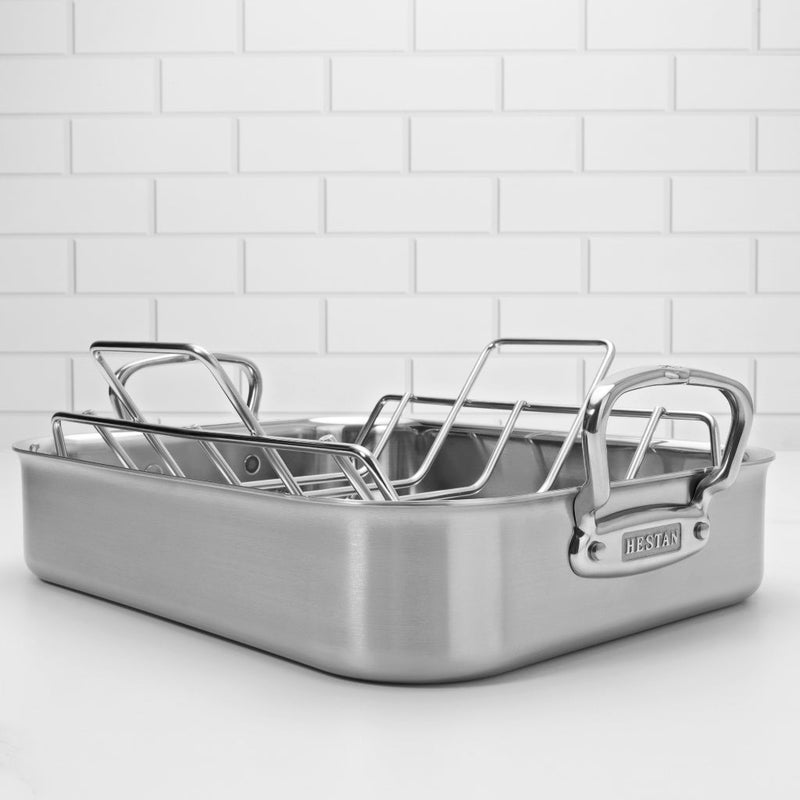 Hestan Provisions Classic Small Roaster with Rack 35.5cm x 29cm