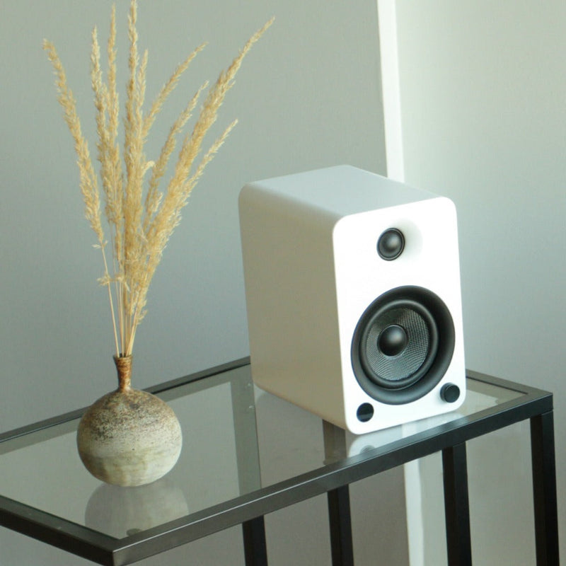 Kanto YU6 Powered Bookshelf Bluetooth Speakers Matte White