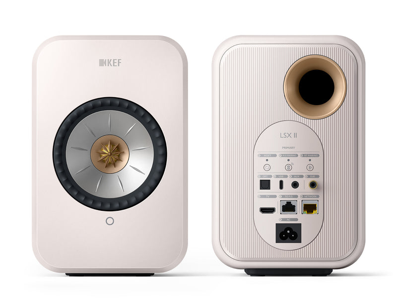 KEF LSX II Wireless HiFi Speakers Mineral White
