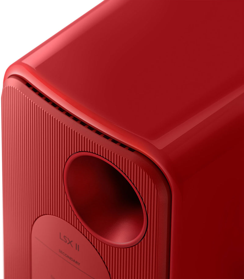 KEF LSX II Wireless HiFi Speakers Lava Red