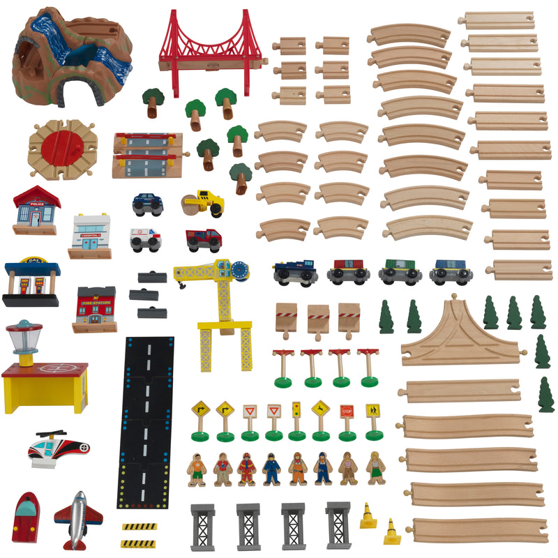 KidKraft Adventure Town Wooden Railway Set and Table 3 years+