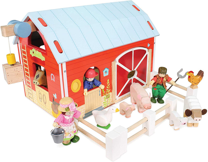 Le Toy Van Red Barn Wooden Toy Farm 3 years+