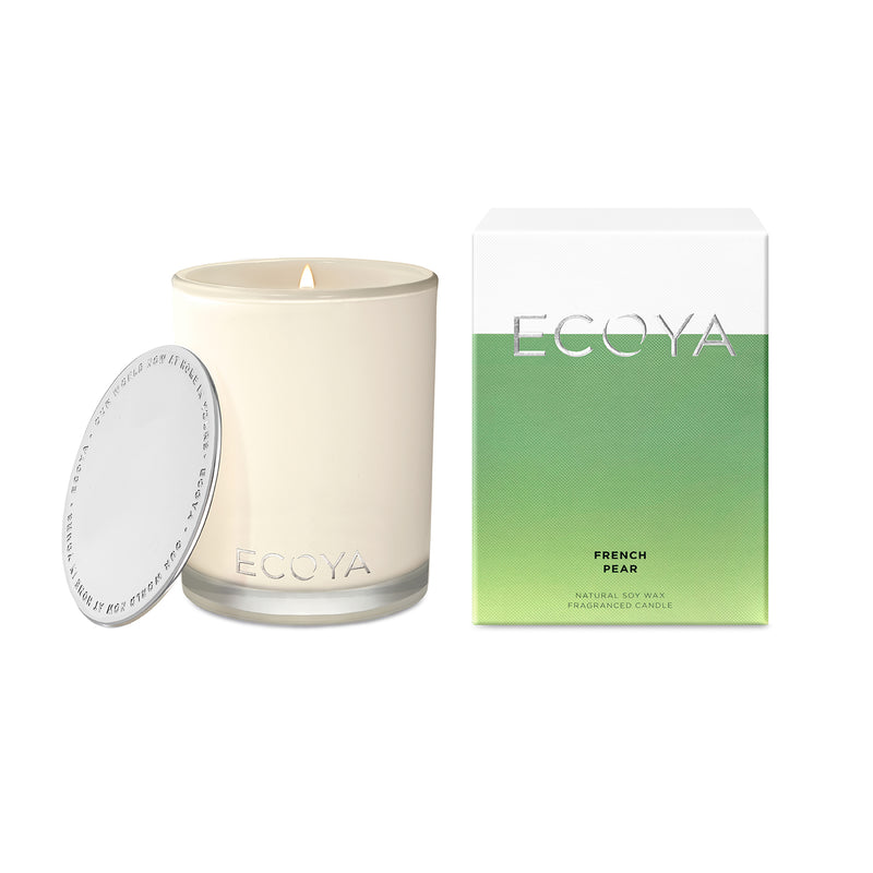 Ecoya Madison Jar Soy Wax Luxury Scented Candle 400g - French Pear