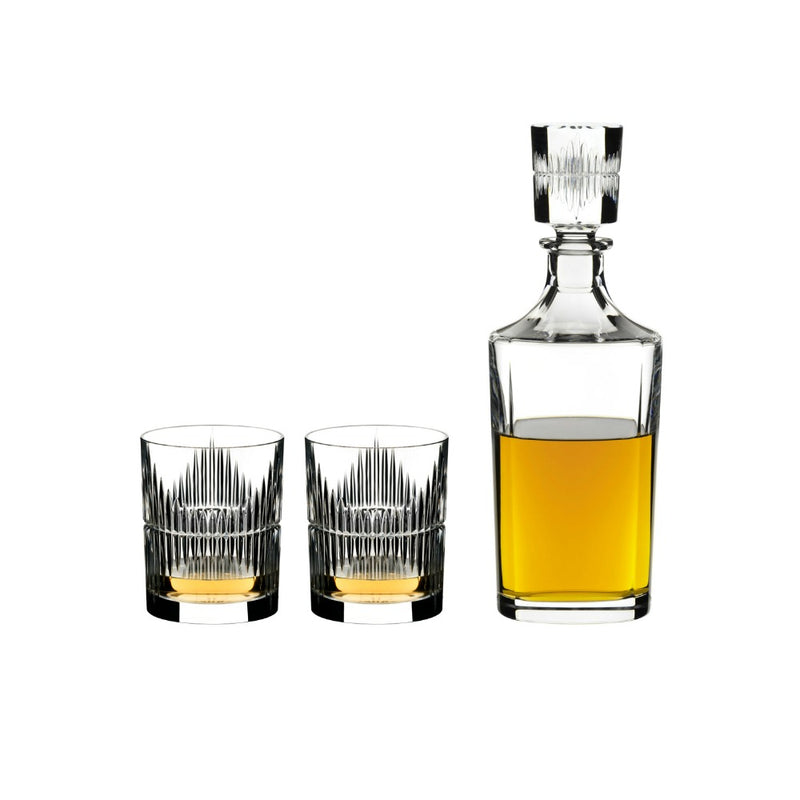 Riedel Crystal Tumbler Collection Shadows Whisky Decanter and Glasses Set