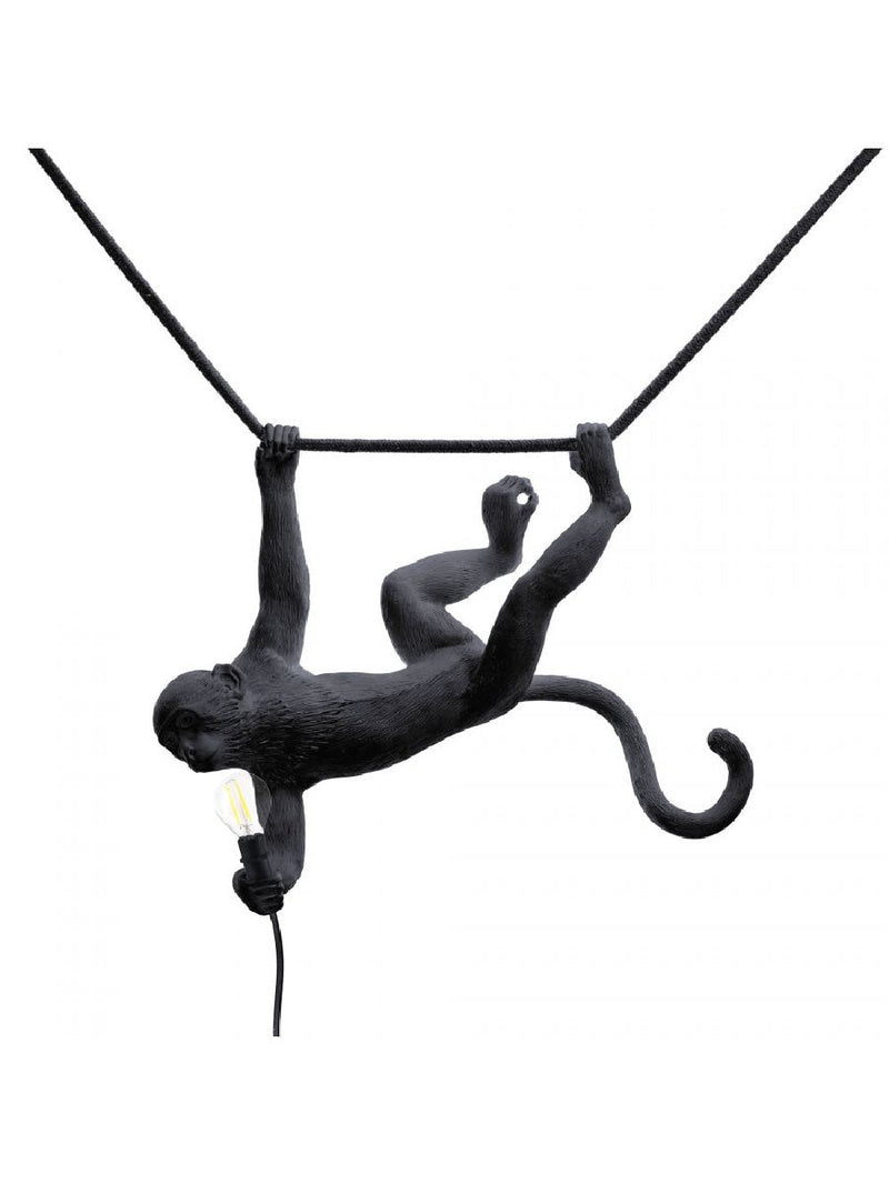 Seletti Monkey Outdoor Lamp Swinging (Black)