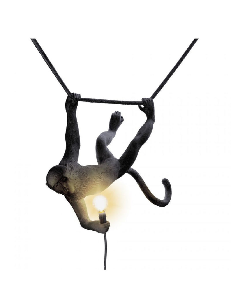 Seletti Monkey Outdoor Lamp Swinging (Black)