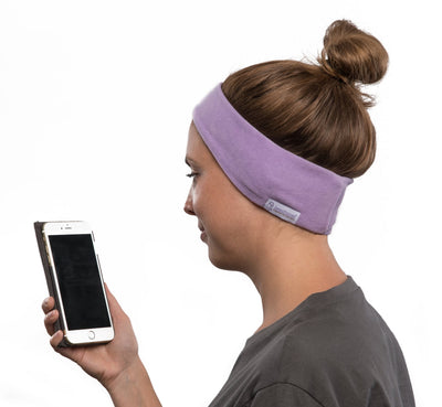 SleepPhones V7 Wireless Headband Headphones Medium (Lavender Fleece)