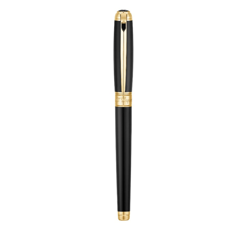 S.T. Dupont Line D Fountain Pen - Black and Gold