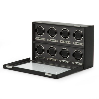 WOLF Viceroy 456902 - 8 Piece Watch Winder Module 2.7 with Cover (Black)
