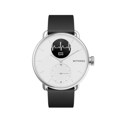 Withings ScanWatch Hybrid Smartwatch with ECG, Heart Rate and Oximeter 38mm (White)