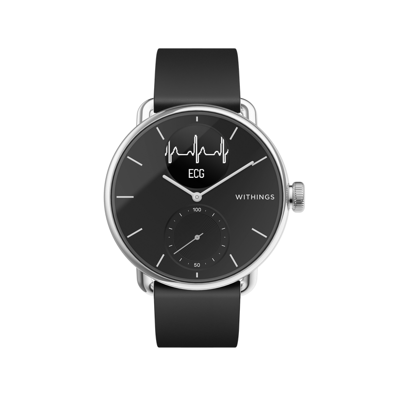 Withings ScanWatch Hybrid Smartwatch with ECG, Heart Rate and Oximeter 38mm (Black)