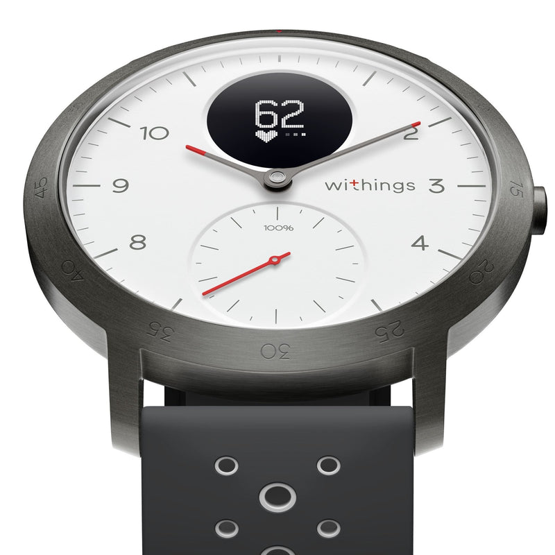 Withings Steel HR Sport Multi-Sport Hybrid Smartwatch 40mm (White)
