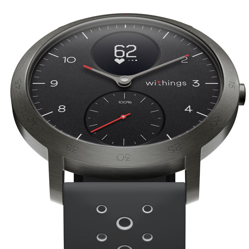 Withings Steel HR Sport Multi-Sport Hybrid Smartwatch 40mm (Black)