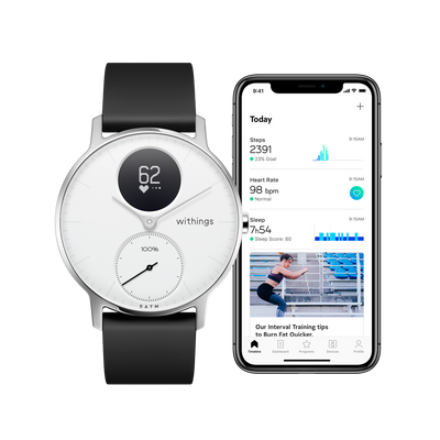 Withings Steel HR Hybrid Smartwatch 36mm (White)