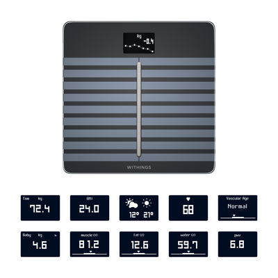 Withings Body Cardio Heart Health and Body Composition Wi-Fi Smart Scale (Black)