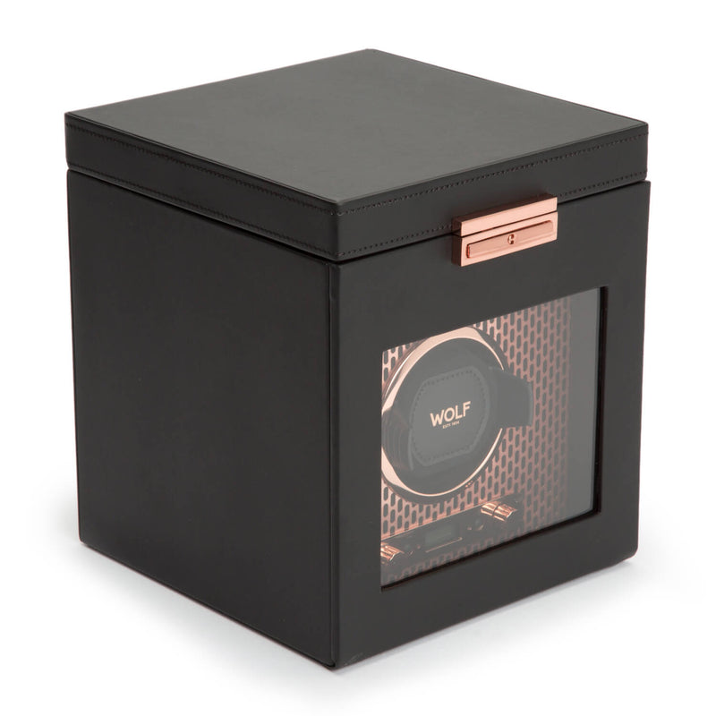 WOLF Axis 469216 - Single Watch Winder with Storage (Copper)
