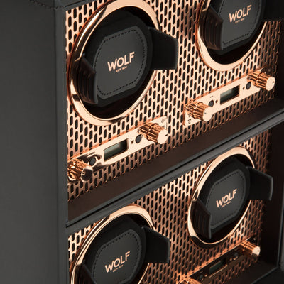 WOLF Axis 469516 - 4 Piece Watch Winder (Copper)