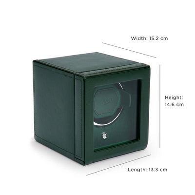 WOLF Cub 461141 - Single Watch Winder with Cover (Green)